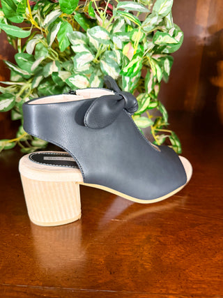 Kimora Bow Heels - Black- (PREORDER)