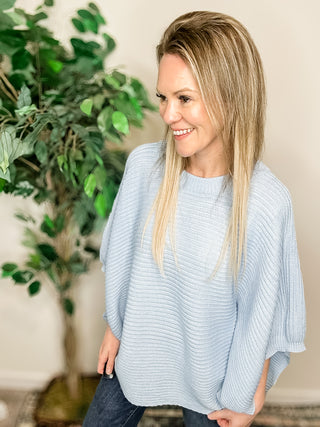 Playful Poncho - Blue