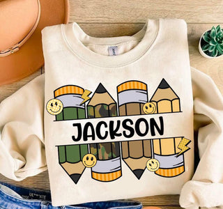 Custom Boys Pencil Name Tee
