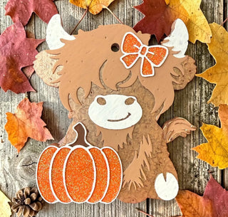 Pumpkin Patch Cow Freshie