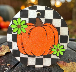 Checkered Pumpkin Freshie