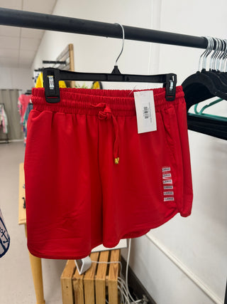 Solid Red Everyday Shorts