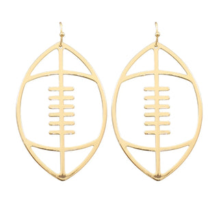 Golden Football Earrings