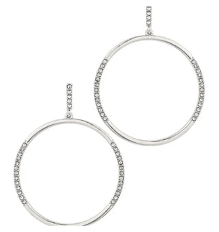 Silver Rhinestone Earring