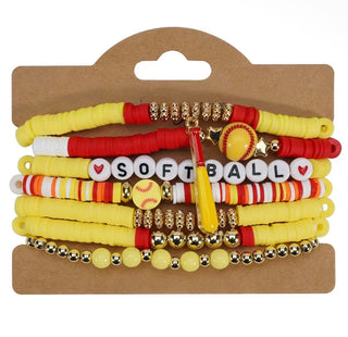 Charmed Softball Bracelet Stack
