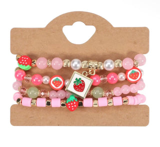 Strawberry Bracelet Stack