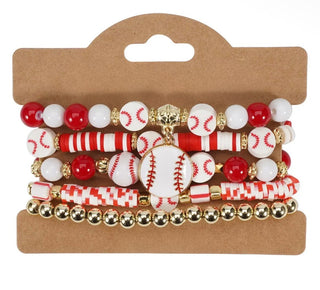 Baseball Golden Bracelet Stack