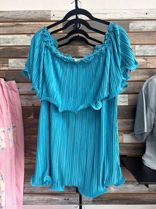 Easel Blue Beauty Top