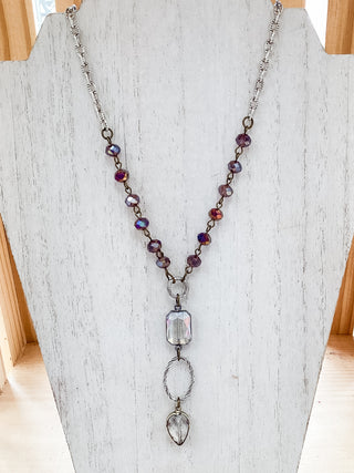 Silver Drop Pendant Necklace