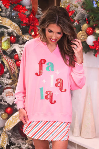 Fa La La French Terry Pullover