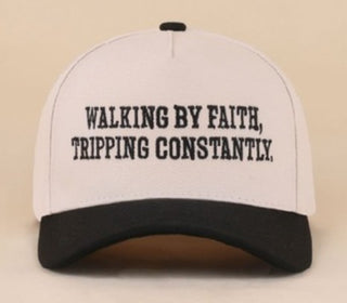 Walking by Faith Ballcap - Black - Hat