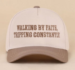 Walking by Faith Ballcap - Mocha - Hat