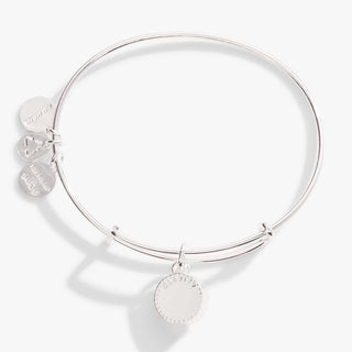 April Clear Crystal Birthstone Charm Bangle