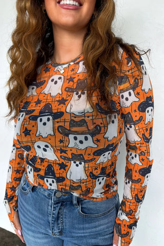 Cowboy Ghost Mesh Top