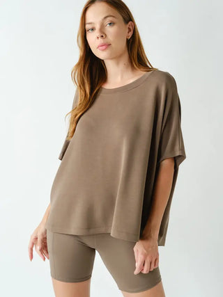 Laguna Boatneck Top - Truffle