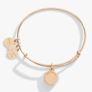 December Birthstone Charm Bangle, Blue Zircon