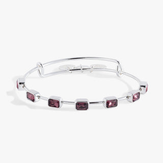 February Birthstone Emerald Cut Bangle