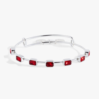 January Birthstone Emerald Cut Bangle