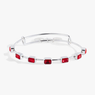July Birthstone Emerald Cut Bangle