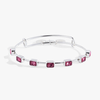 October Birthstone Emerald Cut Bangle
