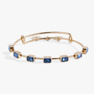 September Birthstone Emerald Cut Bangle