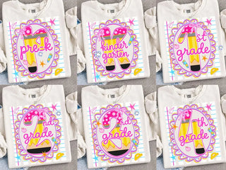 Custom Paper and Pencil Grade Level Tee - Kids