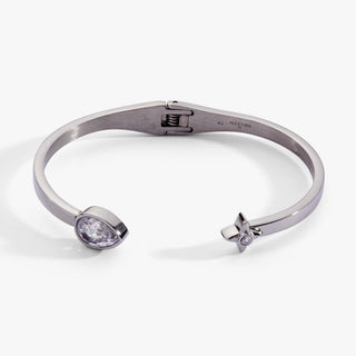 Crystal Teardrop and Star Cuff Bracelet