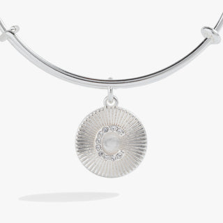 Initial C Pave Starburst Texture Bangle