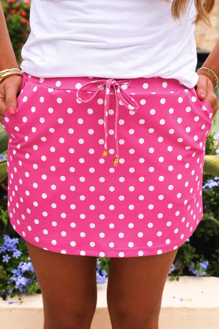 Everyday Skort - Pink Polka Dot
