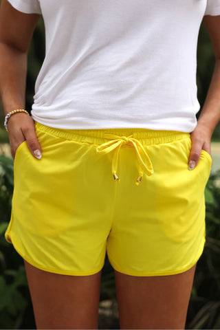 Solid Sunflower Yellow Everyday Shorts
