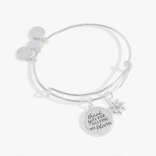 Thank You For Helping Me Bloom' Charm Bangle